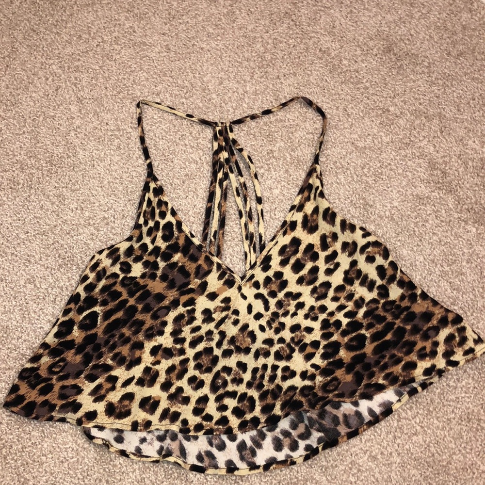 Forever 21 Leopard cropped tank top